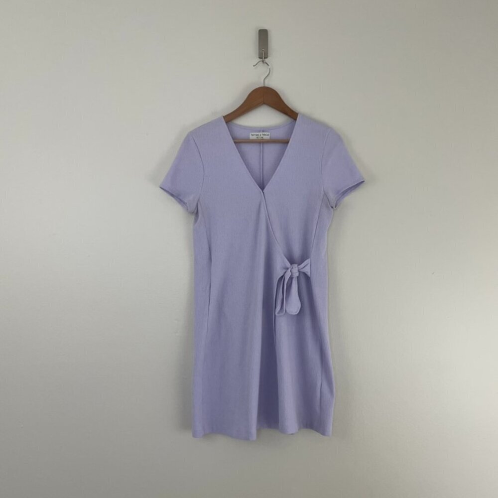 Madewell Texture & Thread Short-Sleeve Side-Tie Dress Size Medium